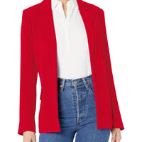 Steve Madden women's Payton classic blazer in true red, tailored blazer with a sleek fit and stylish lapels.