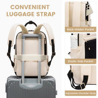 Stylish girls' nylon bookbag with USB port, waterproof laptop backpack by MANDOTOS INTERNATIONAL, featuring multiple compartments.
