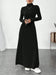 Mandotos International stylish high collar winter dress featuring a chic design and warm fabric, perfect for cold weather fashion.