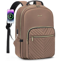 Stylish waterproof laptop backpack for women and girls by LOVEVOOK, featuring multiple compartments and a sleek design.