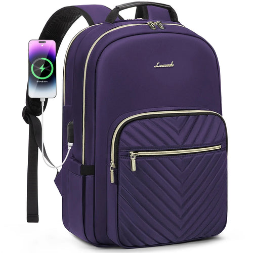 Waterproof laptop backpack for women and girls by LOVEVOOK, featuring a stylish design and multiple compartments for school or college use.
