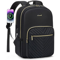 Waterproof laptop backpack for women and girls by LOVEVOOK, stylish college school bag with multiple compartments.