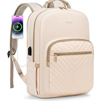 Stylish waterproof laptop backpack for women and girls by LOVEVOOK, featuring multiple compartments and a sleek design.