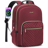 Stylish waterproof laptop backpack for women and girls by LOVEVOOK, featuring multiple compartments and a sleek design.