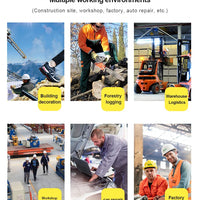 Mandotos International men's stylish winter steel toe work boots, waterproof safety shoes with sturdy design and rugged soles.