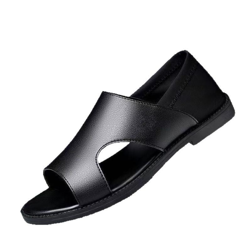 Mandotos International men's summer beach sandals with non-slip, soft soles, breathable and wear-resistant casual footwear.