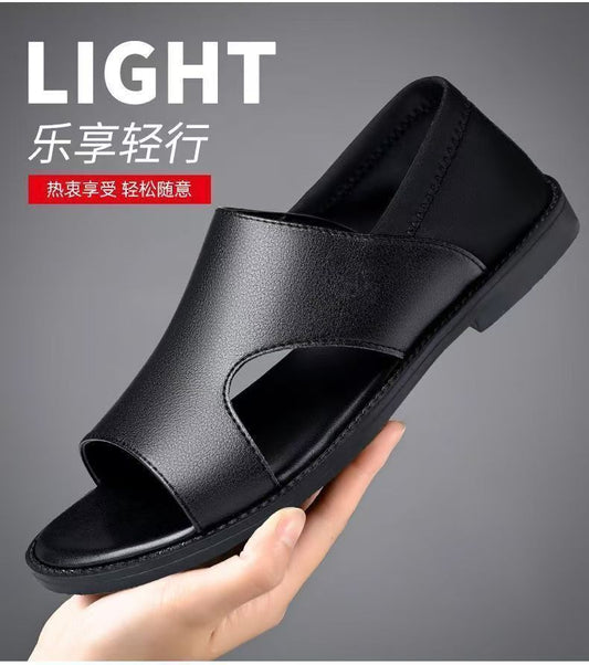 Mandotos International men's summer beach sandals with soft soles, breathable, non-slip, wear-resistant casual footwear for men