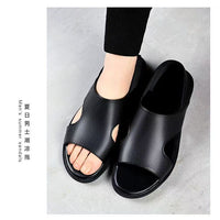 Mandotos International men's summer beach sandals with non-slip soft soles, breathable, wear-resistant, casual soft surface for men