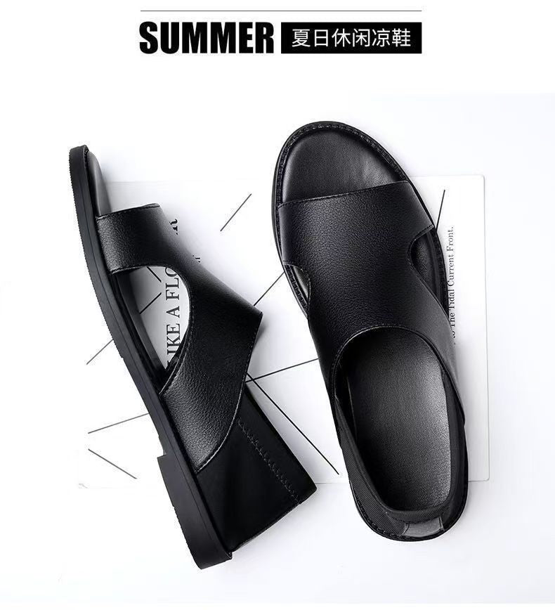 Mandotos International men's summer sandals with non-slip soft soles, breathable, wear-resistant casual beach sandals.