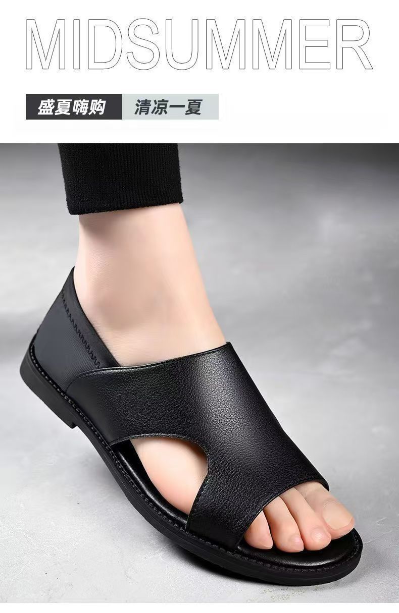 Mandotos International men's summer beach sandals with non-slip soft soles, breathable and wear-resistant casual footwear for men.
