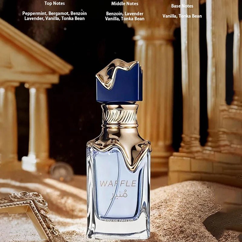 Sweet Vanilla Sensual Women's Eau De Parfum by Mandotos International featuring a elegant glass bottle with vanilla scent details.