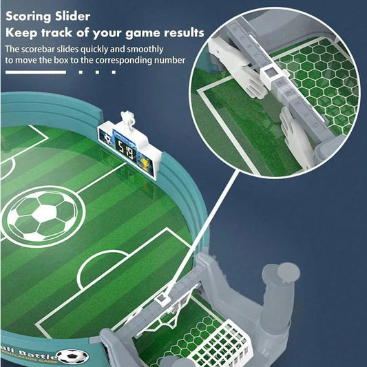 Mandotos International table football game for two, tabletop soccer game featuring parent-child interactive play and mini soccer figures.