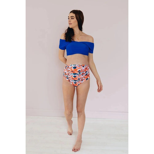 Mandotos International TD High for Tide maternity bikini cover-up swimdress with digital print and hollow diamond decor in XXS size