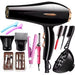 Mandotos International travel hair dryer with 3 heat settings and 5 attachments for versatile styling on the go.