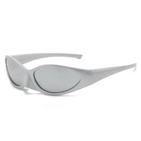 Mandotos International trendy Y2K male and female sunglasses with spicy girl eagle mouth design, minimalist style for 2024.