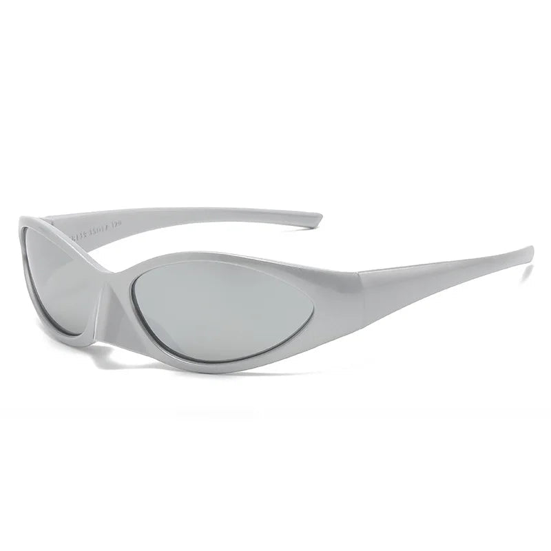 Mandotos International trendy Y2K male and female sunglasses with spicy girl eagle mouth design, minimalist style for 2024.