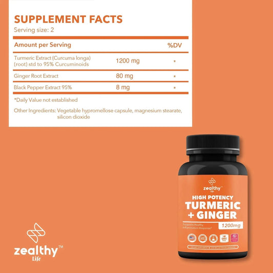Mandotos International turmeric and ginger joint support capsules, 1200mg, 180-count, dietary supplement for joint health.