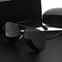 Unisex polarized stylish eyewear by MANDOTOS INTERNATIONAL, designed for travel and driving with UV protection and sleek design.