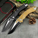 Mandotos International folding hunting knife with portable pocket design, ideal for everyday carry and outdoor activities.