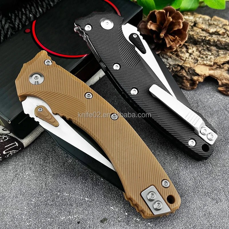 Mandotos International versatile folding hunting knife with a compact design for everyday carry and outdoor use.
