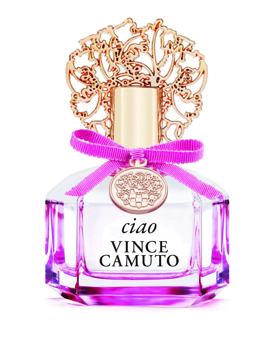 Vince Camuto Ciao women's perfume bottle, 3.4 oz Eau de Parfum, with elegant glass design and floral fragrance details