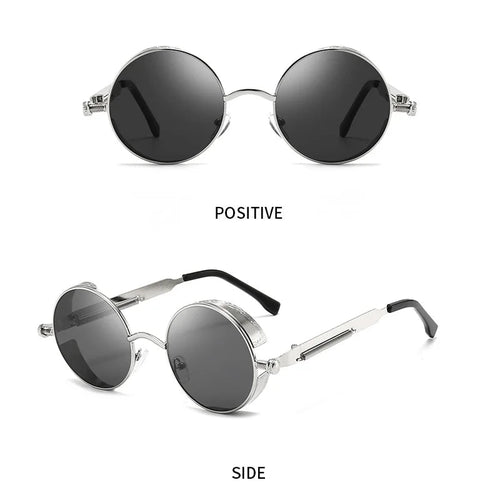 Vintage punk street style sunglasses by MANDOTOS INTERNATIONAL, windproof unisex hip-hop sun glasses with bold, edgy design.