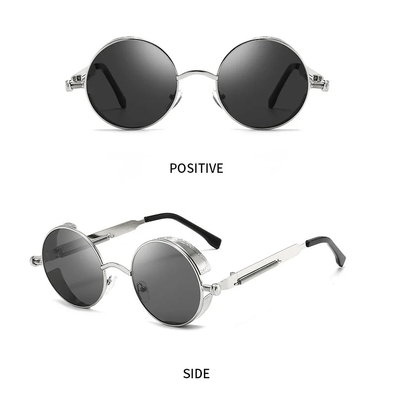 Vintage punk street style sunglasses by MANDOTOS INTERNATIONAL, windproof unisex hip-hop sun glasses with bold, edgy design.