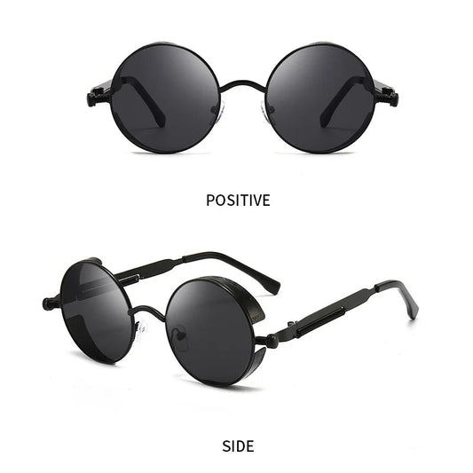 Vintage punk street style sunglasses by MANDOTOS INTERNATIONAL, windproof unisex hip-hop eyewear with bold personality design