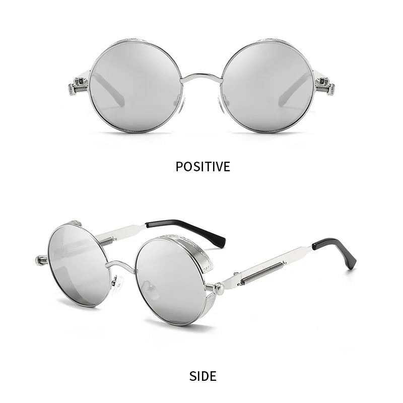 Vintage punk street style sunglasses by MANDOTOS INTERNATIONAL, unisex windproof hip hop eyewear with bold personality design