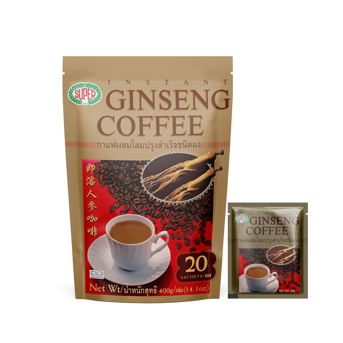 Bottle of VitalGinseng Brew by MANDOTOS INTERNATIONAL featuring a label with ginseng roots and herbal ingredients.