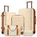 Water-resistant travel luggage set with TSA lock and gym bags by MANDOTOS INTERNATIONAL, showing multiple suitcases and gym bags.