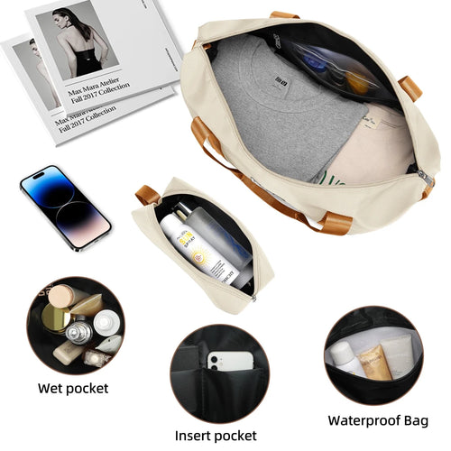 Water-resistant travel luggage set by MANDOTOS INTERNATIONAL with TSA lock and matching gym bags, durable and secure for trips.