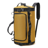 Waterproof Oxford gym duffel bag for men with shoe compartment, durable tote with multiple pockets by MANDOTOS INTERNATIONAL.