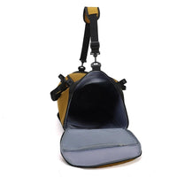Mandotos International waterproof Oxford gym bag for men with duffel style, tote design, and shoe compartment for convenient storage.