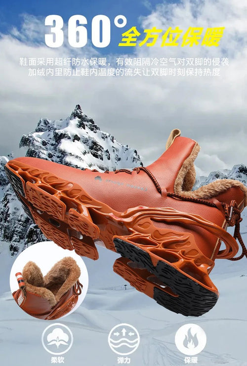 Winter men's waterproof slippers with plush lining from MANDOTOS INTERNATIONAL, featuring a cozy, slip-on sneaker design.