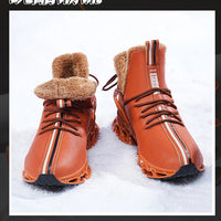 Winter men's waterproof slippers with plush lining from MANDOTOS INTERNATIONAL, featuring a cozy, slip-on sneaker design.