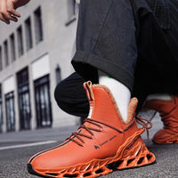 Winter men's waterproof slippers from MANDOTOS INTERNATIONAL with plush lining, suitable for cold weather and indoor or outdoor use.