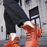 Mandotos International men's winter waterproof slippers with plush lining, slip-on sneakers for cold weather comfort