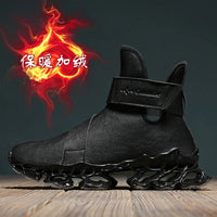 Mandotos International men's waterproof slippers with plush lining, winter sneakers designed for warmth and comfort.