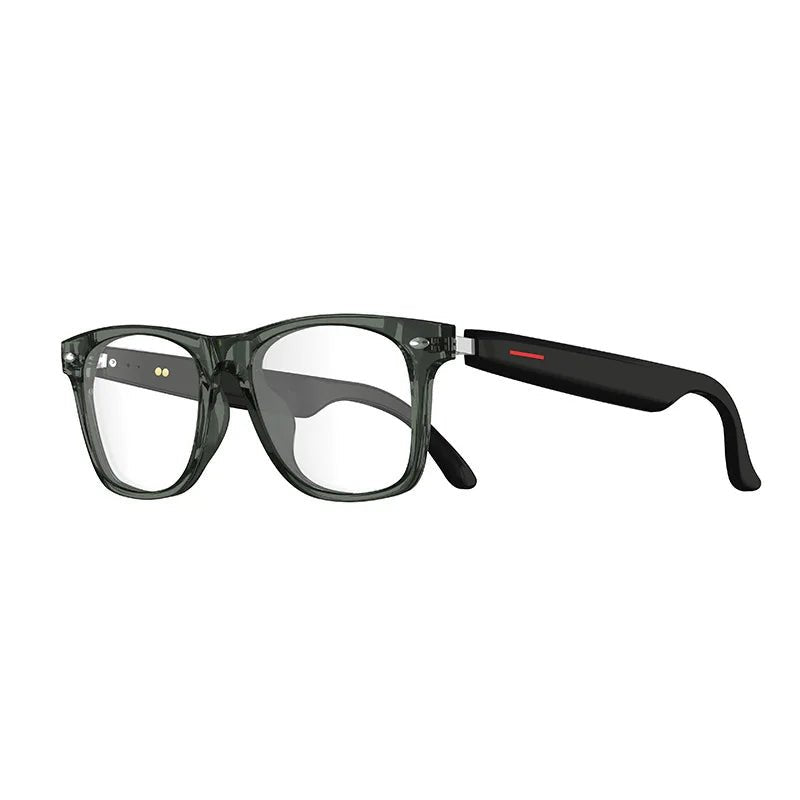 Wireless smart sunglasses with Bluetooth headset by MANDOTOS INTERNATIONAL, sleek design for men and women with integrated audio functionality.