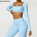 Women's long sleeve fitness T-shirt by MANDOTOS INTERNATIONAL, gym push-up top, designed for active wear and workout comfort.