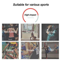 Women's shockproof yoga crop top by MANDOTOS INTERNATIONAL, anti-sweat gym sports bra, shown on a model in active wear.