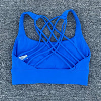 Women's shockproof yoga crop top by MANDOTOS INTERNATIONAL, anti-sweat gym sports bra designed for active workouts.