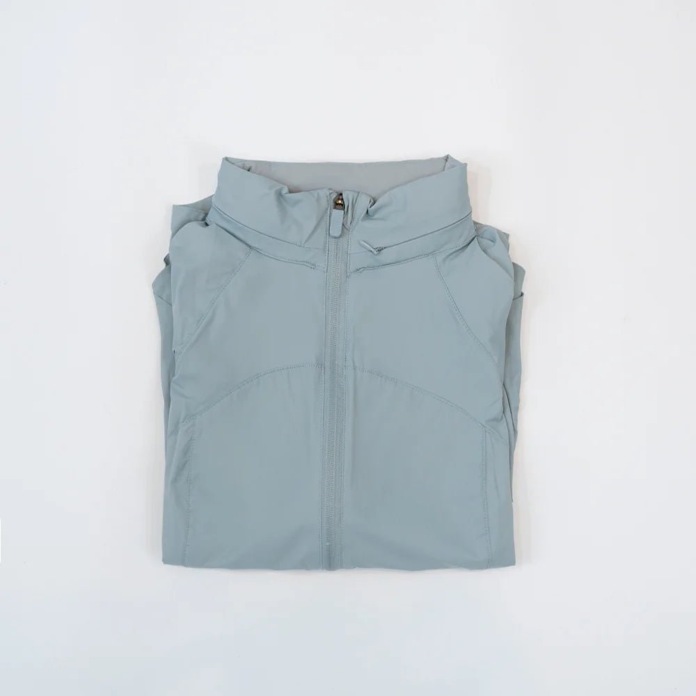 Women's UV-resistant ice silk sports jacket by MANDOTOS INTERNATIONAL, sunshade design perfect for outdoor activities.