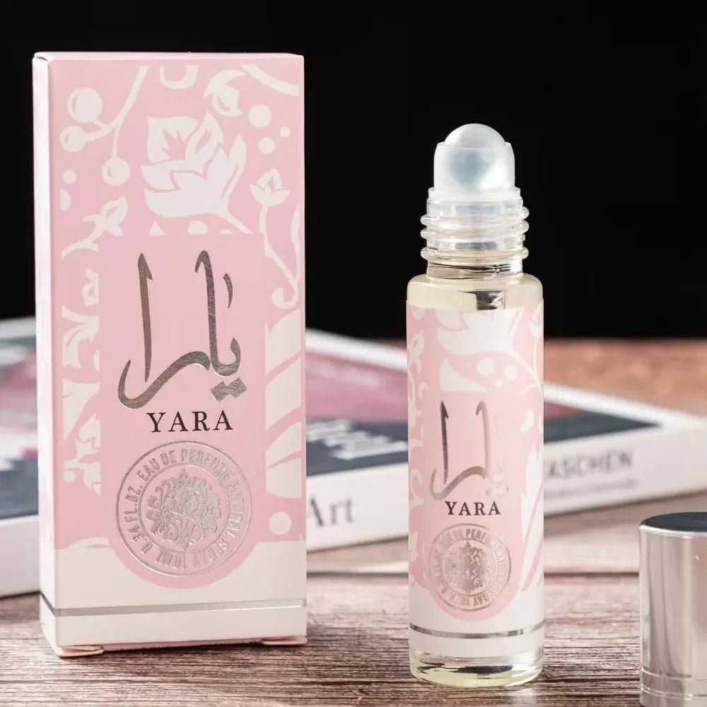 Mandotos International Yara Arab Ball perfume bottle, 10ml, with a long-lasting fresh aromatic scent for men and women.