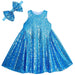 YIYI Sparkle Sequin Flower Girl Dress in size 8 XL by MANDOTOS INTERNATIONAL, featuring shimmering sequins and floral details.