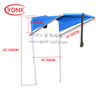 Yonk Pro Angler sunshade canopy by MANDOTOS INTERNATIONAL, marine fishing awning with durable drapery for boat protection.
