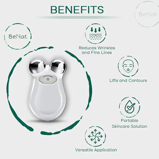 Mandotos International YouthBoost Microcurrent Facial Toner bottle with a sleek design and pump dispenser.