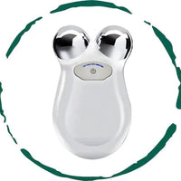 Mandotos International YouthBoost Microcurrent Facial Toner bottle with pump and label, designed for skin toning and rejuvenation.