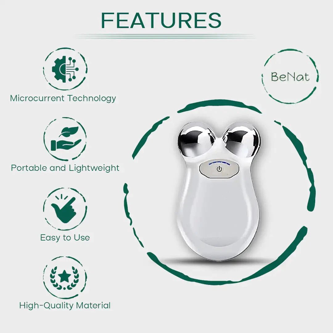 Mandotos International YouthBoost Microcurrent Facial Toner bottle, clear image showing the skincare product and branding.